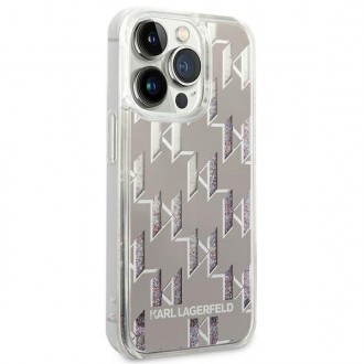 Karl Lagerfeld KLHCP14XLMNMS iPhone 14 Pro Max 6.7 &quot;hardcase silver / silver Liquid Glitter Monogram