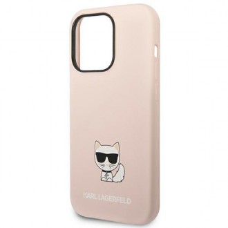 Karl Lagerfeld KLHCP14XSLCTPI iPhone 14 Pro Max 6.7 &quot;hardcase light pink / light pink Silicone Choupette Body