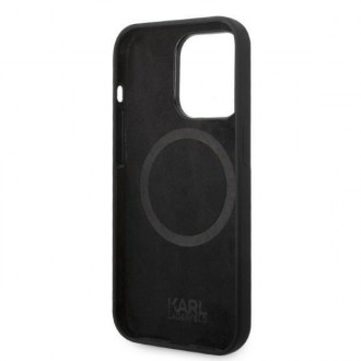 Karl Lagerfeld KLHMP14LSLKHBK iPhone 14 Pro 6.1 &quot;hardcase black / black Silicone Karl`s Head Magsafe