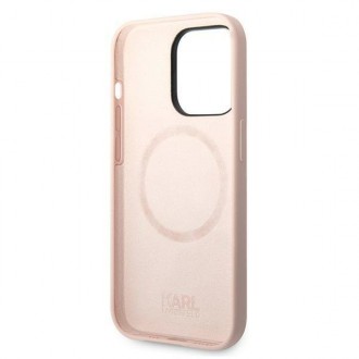 Karl Lagerfeld KLHMP14LSLKHLP iPhone 14 Pro 6.1 &quot;hardcase light pink / light pink Silicone Karl`s Head Magsafe