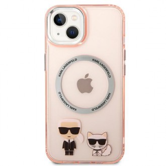 Karl Lagerfeld KLHMP14MHKCP iPhone 14 Plus 6.7 &quot;hardcase pink / pink Karl &amp; Choupette Aluminum Magsafe