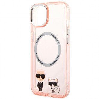 Karl Lagerfeld KLHMP14MHKCP iPhone 14 Plus 6.7 &quot;hardcase pink / pink Karl &amp; Choupette Aluminum Magsafe