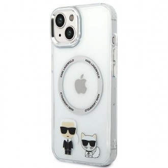 Karl Lagerfeld KLHMP14MHKCT iPhone 14 Plus 6.7 &quot;hardcase transparent / transparent Karl &amp; Choupette Aluminum Magsafe