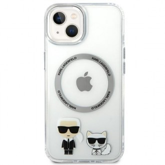 Karl Lagerfeld KLHMP14MHKCT iPhone 14 Plus 6.7 &quot;hardcase transparent / transparent Karl &amp; Choupette Aluminum Magsafe
