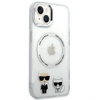 Karl Lagerfeld KLHMP14MHKCT iPhone 14 Plus 6.7 &quot;hardcase transparent / transparent Karl &amp; Choupette Aluminum Magsafe