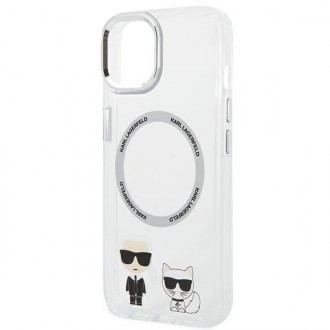 Karl Lagerfeld KLHMP14MHKCT iPhone 14 Plus 6.7 &quot;hardcase transparent / transparent Karl &amp; Choupette Aluminum Magsafe