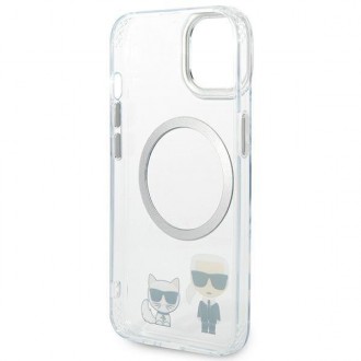Karl Lagerfeld KLHMP14MHKCT iPhone 14 Plus 6.7 &quot;hardcase transparent / transparent Karl &amp; Choupette Aluminum Magsafe