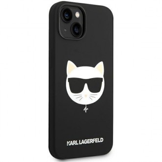 Karl Lagerfeld KLHMP14MSLCHBK iPhone 14 Plus 6.7 &quot;hardcase black / black Silicone Choupette Head Magsafe