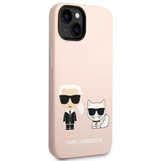Karl Lagerfeld KLHMP14MSSKCI iPhone 14 Plus 6.7 &quot;hardcase light pink / light pink Silicone Karl &amp; Choupette Magsafe