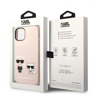 Karl Lagerfeld KLHMP14MSSKCI iPhone 14 Plus 6.7 &quot;hardcase light pink / light pink Silicone Karl &amp; Choupette Magsafe