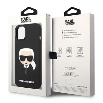 Karl Lagerfeld KLHMP14SSLKHBK iPhone 14 6.1 &quot;hardcase black / black Silicone Karl`s Head Magsafe
