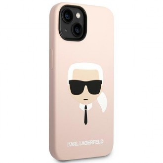 Karl Lagerfeld KLHMP14SSLKHLP iPhone 14 6.1 &quot;hardcase light pink / light pink Silicone Karl`s Head Magsafe