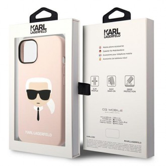 Karl Lagerfeld KLHMP14SSLKHLP iPhone 14 6.1 &quot;hardcase light pink / light pink Silicone Karl`s Head Magsafe