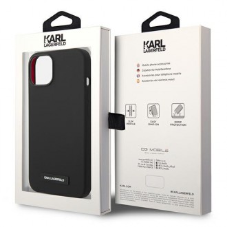 Karl Lagerfeld KLHMP14SSLMP1K iPhone 14 6,1" hardcase czarny/black Silicone Plaque Magsafe