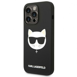 Karl Lagerfeld KLHMP14XSLCHBK iPhone 14 Pro Max 6.7 &quot;hardcase black / black Silicone Choupette Head Magsafe