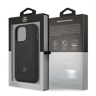 Mercedes MEHCP14LARMBK iPhone 14 Pro 6.1 &quot;black / black hardcase Leather Urban