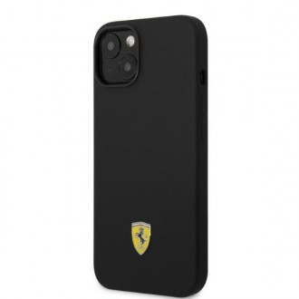 Ferrari FEHMSIP14SBK iPhone 14 6,1&quot; černo/černé pevné pouzdro silikonové kovové logo Magsafe