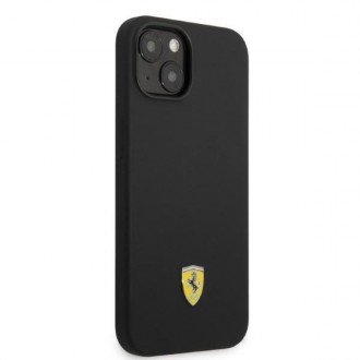 Ferrari FEHMSIP14SBK iPhone 14 6,1&quot; černo/černé pevné pouzdro silikonové kovové logo Magsafe