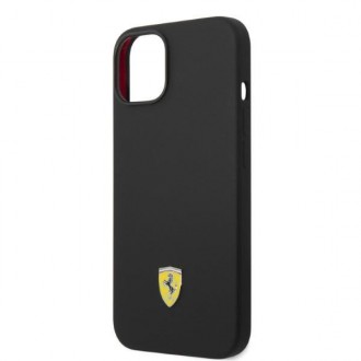 Ferrari FEHMSIP14SBK iPhone 14 6,1&quot; černo/černé pevné pouzdro silikonové kovové logo Magsafe