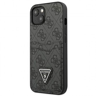 Guess GUHCP13MP4TPK iPhone 13 6,1&quot; černý/černý pevný obal 4G slot na karty s trojúhelníkovým logem