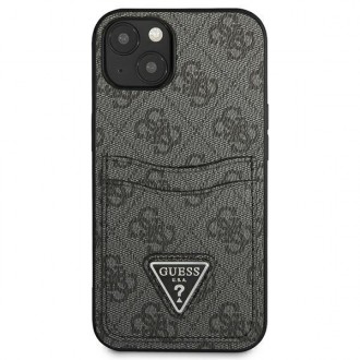 Guess GUHCP13MP4TPK iPhone 13 6,1&quot; černý/černý pevný obal 4G slot na karty s trojúhelníkovým logem