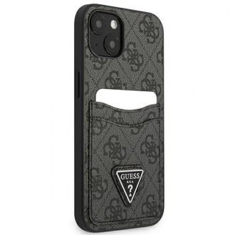 Guess GUHCP13MP4TPK iPhone 13 6,1&quot; černý/černý pevný obal 4G slot na karty s trojúhelníkovým logem