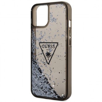 Guess GUHCP14SLFCTPK iPhone 14 6,1&quot; černo/černé pevné pouzdro Liquid Glitter Palm Collection