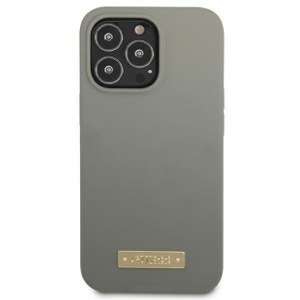 Guess GUHMP13LSPLG iPhone 13 Pro / 13 6,1&quot; šedý/šedý pevný obal Silikonová deska s logem MagSafe