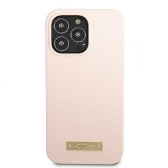 Guess GUHMP13LSPLP iPhone 13 Pro / 13 6,1&quot; růžové/růžové pevné pouzdro Silikonová deska s logem MagSafe