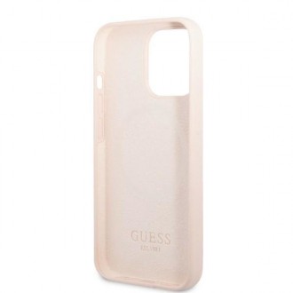 Guess GUHMP13LSPLP iPhone 13 Pro / 13 6,1&quot; růžové/růžové pevné pouzdro Silikonová deska s logem MagSafe