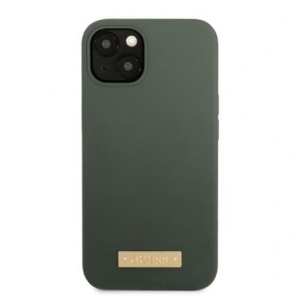 Guess GUHMP13MSBPLA iPhone 13 6,1&quot; zelený/khaki pevný obal Silikonová deska s logem MagSafe