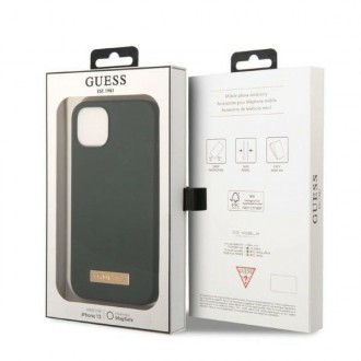 Guess GUHMP13MSBPLA iPhone 13 6,1&quot; zelený/khaki pevný obal Silikonová deska s logem MagSafe