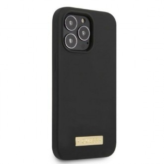 Guess GUHMP13XSPLK iPhone 13 Pro Max 6,7&quot; černo/černé pevné pouzdro Silikonová deska s logem MagSafe