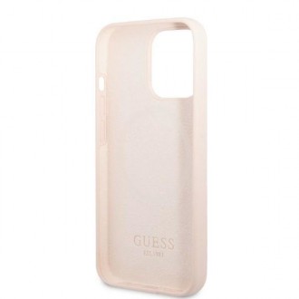 Guess GUHMP13XSPLP iPhone 13 Pro Max 6,7&quot; růžové/růžové pevné pouzdro Silikonová deska s logem MagSafe