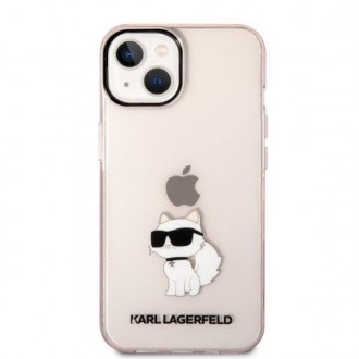 Karl Lagerfeld KLHCP14MHNCHTCP iPhone 14 Plus 6,7&quot; růžový/růžový pevný obal Ikonik Choupette