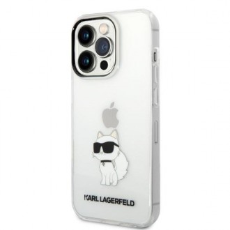 Karl Lagerfeld KLHCP14XHNCHTCT iPhone 14 Pro Max 6,7&quot; průhledný pevný obal Ikonik Choupette