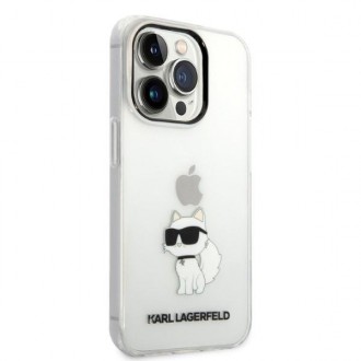 Karl Lagerfeld KLHCP14XHNCHTCT iPhone 14 Pro Max 6,7&quot; průhledný pevný obal Ikonik Choupette