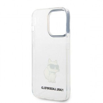 Karl Lagerfeld KLHCP14XHNCHTCT iPhone 14 Pro Max 6,7&quot; průhledný pevný obal Ikonik Choupette