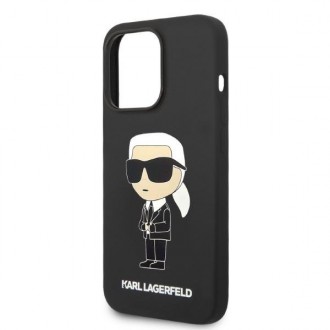 Karl Lagerfeld KLHMP14XSNIKBCK iPhone 14 Pro Max 6,7&quot; pevné pouzdro černo/černé silikonové Ikonik Magsafe