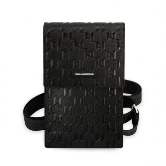 Karl Lagerfeld Kabelka KLWBSAMSMK černá/černá Monogram Plate