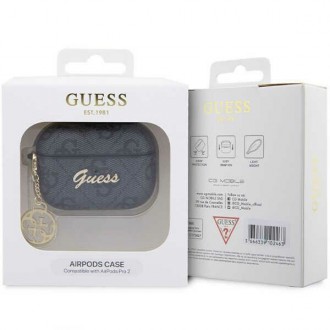 Guess GUAP2G4GSMK kryt AirPods Pro 2 černo/černý 4G Charm Collection