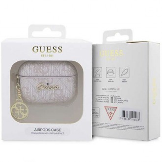 Guess GUAP2G4GSMP kryt AirPods Pro 2 růžový/růžový 4G Charm Collection