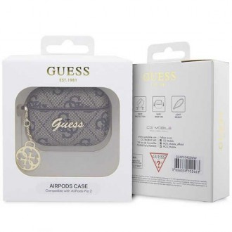 Guess GUAP2G4GSMW kryt AirPods Pro 2 hnědý/hnědý 4G Charm Collection