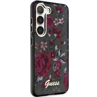Guess GUHCS23SHCFWSA S23 S911 zelené/kaki pevné pouzdro Flower Collection