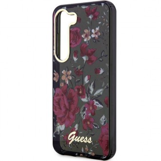 Guess GUHCS23SHCFWSA S23 S911 zelené/kaki pevné pouzdro Flower Collection