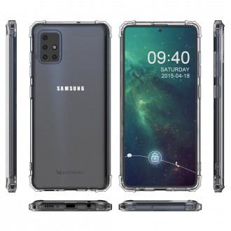 Wozinsky Anti Shock durable case with Military Grade Protection for Samsung Galaxy A51 transparent