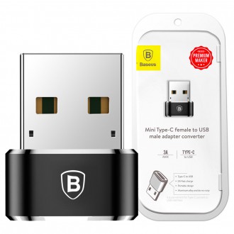 Baseus adaptér z USB Type-C na USB černý (CAAOTG-01)