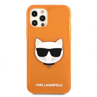 Karl Lagerfeld KLHCP12LCHTRO iPhone 12 Pro Max 6,7" pomarańczowy/orange hardcase Glitter Choupette Fluo