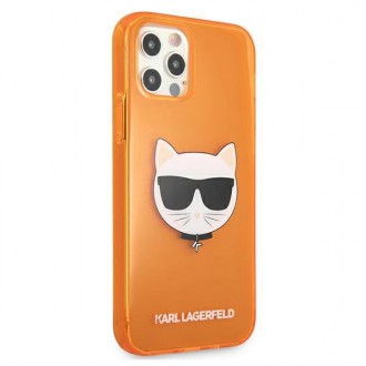 Karl Lagerfeld KLHCP12LCHTRO iPhone 12 Pro Max 6,7" pomarańczowy/orange hardcase Glitter Choupette Fluo