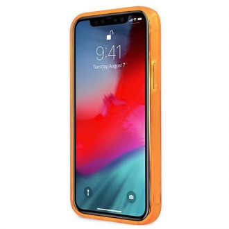 Karl Lagerfeld KLHCP12LCHTRO iPhone 12 Pro Max 6,7" pomarańczowy/orange hardcase Glitter Choupette Fluo